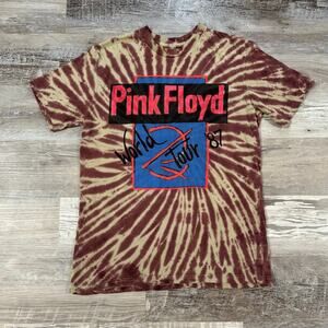 Pink Floyd Tie Dye Graphic Band Tee 1987 World Tour Licensed Size S